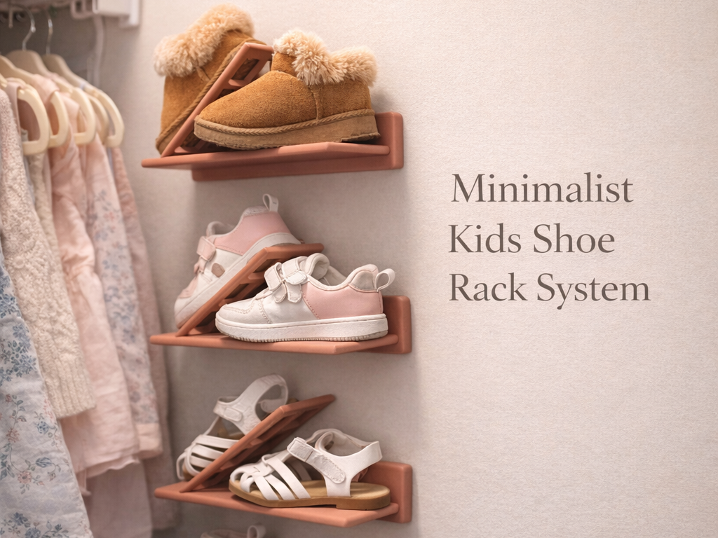 Kids Minimalist Shoe Rack System