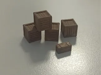 Small Wooden Box HO Scale 1:87