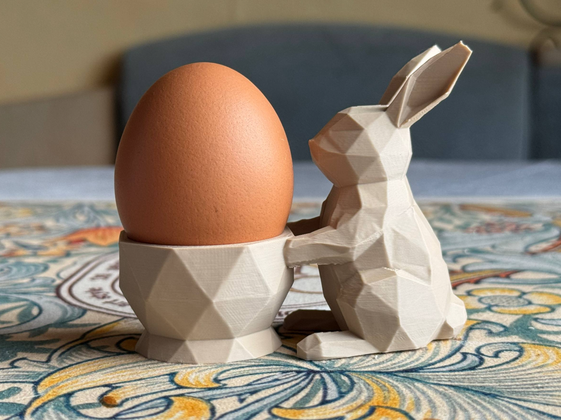 Low Poly Easter Bunny Egg Cup