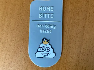 WC Türanhänger "Ruhe bitte - Der König kackt"