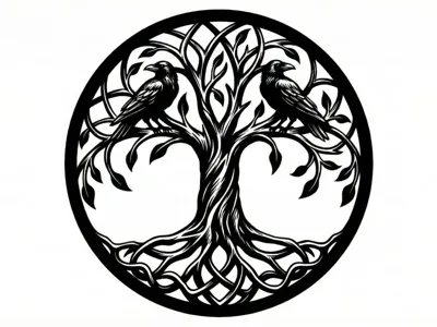 Tree of Life with two Ravens 