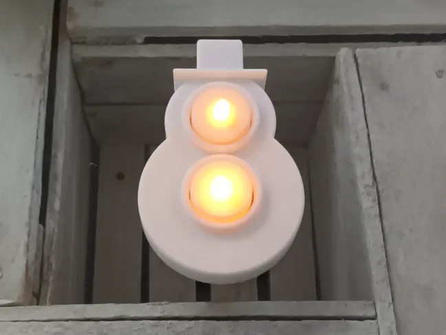 Teelichthalter Schneemann