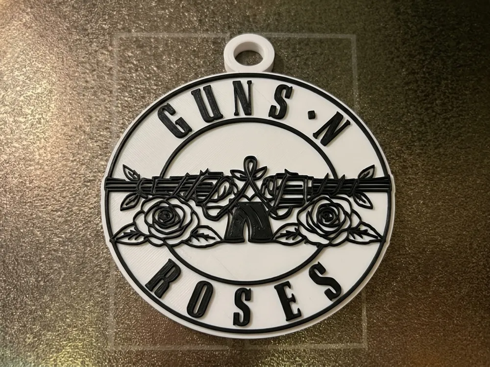 Guns N' Roses Keychain - Free 3D Print Model - MakerWorld