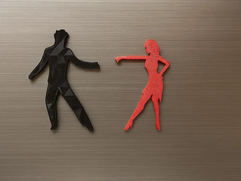 Couple Dancing - Latin Dance - Fridge Magnet
