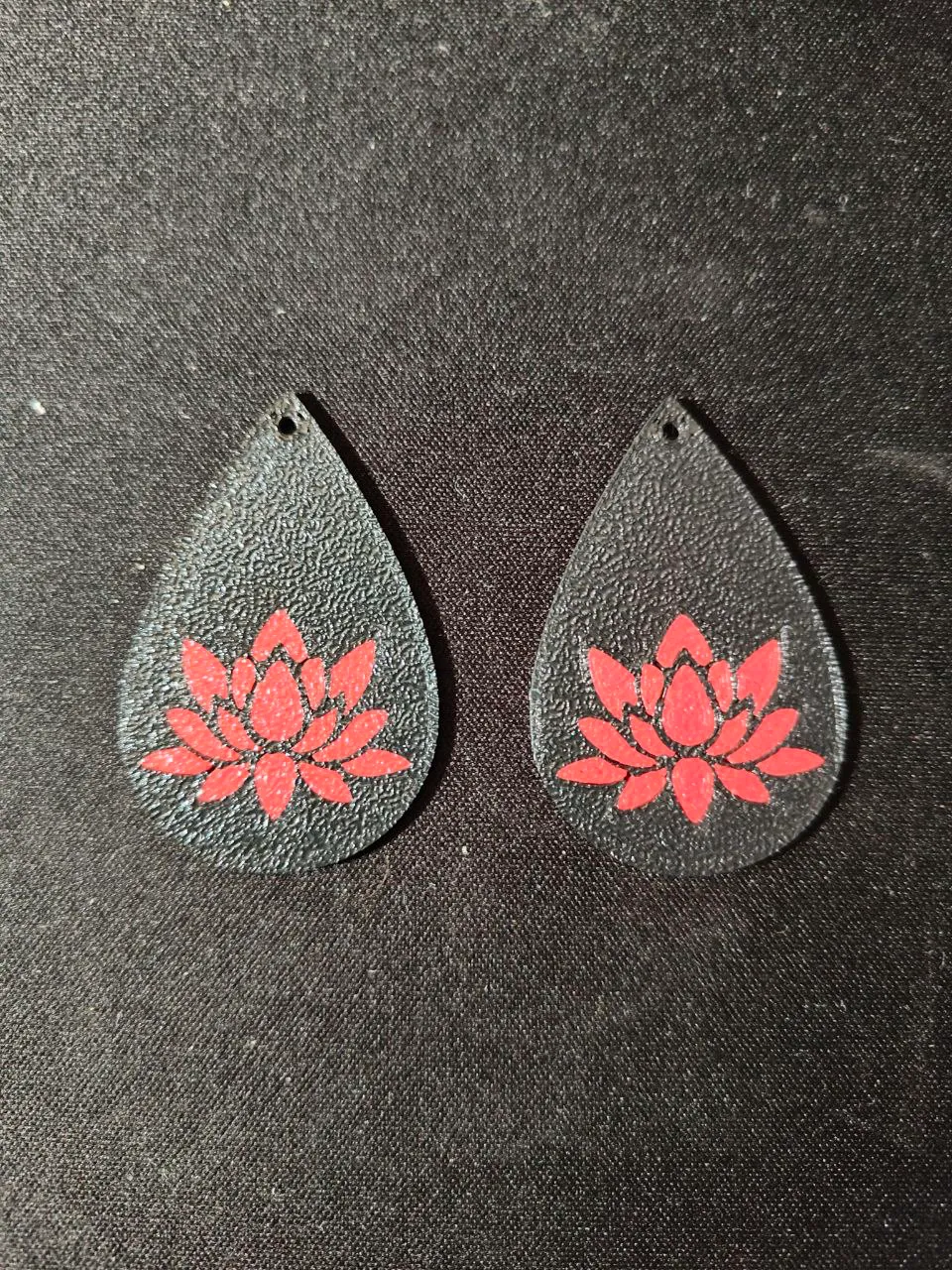 Earrings Water Lily Flowers view 2