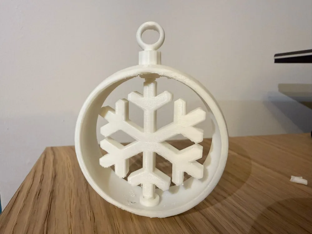 Christmas Bauble Snowflake by AlexFixLab MakerWorld: Download Free 3D ...