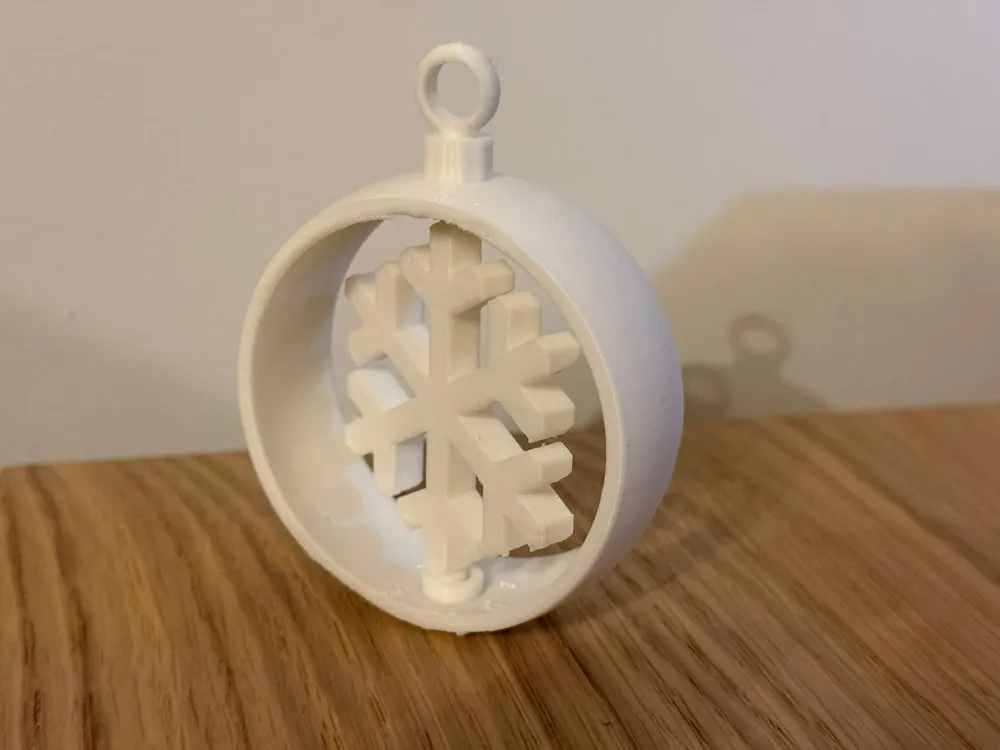 Christmas Bauble Snowflake by AlexFixLab MakerWorld: Download Free 3D ...