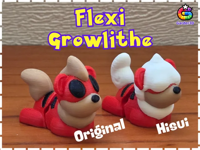 Flexi Growlithe - Pokémon articulado - Sin soporte