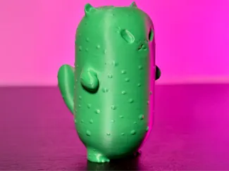 Cute Big Dill Pickle Cat (No Supports / No AI)