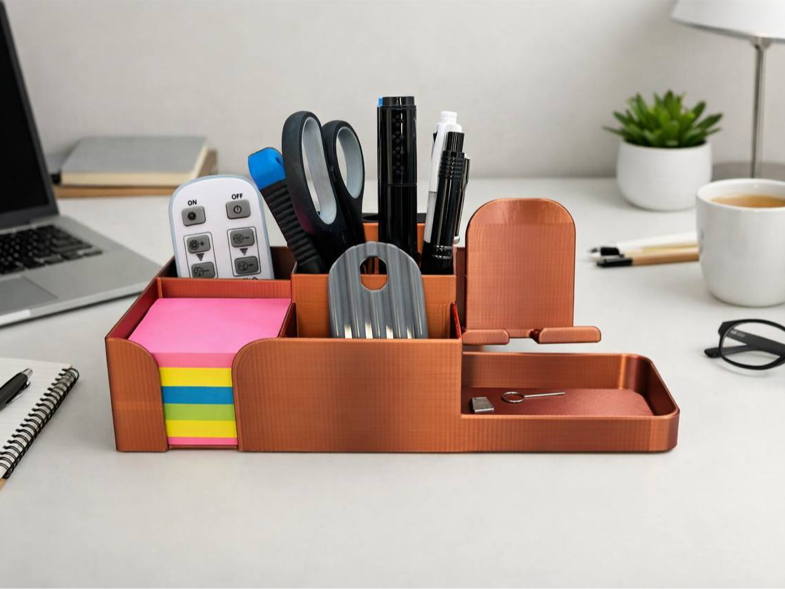 Desk Organizer with Phone Holder & Drawer
