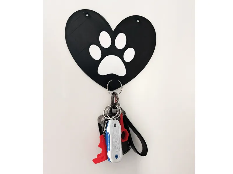 Hanger Dog Paw Heart