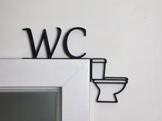 Türrahmen-Deko WC Schild