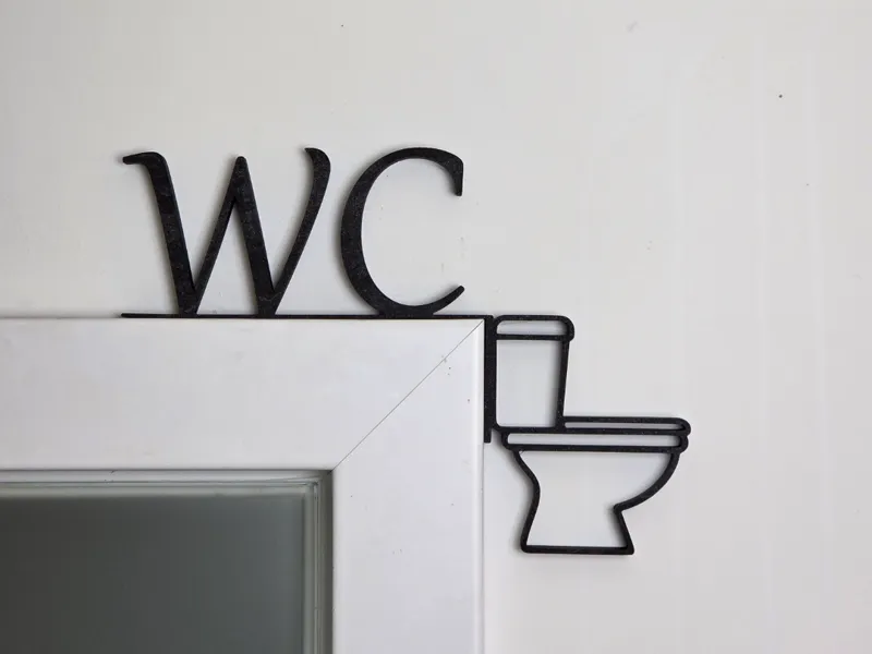 Türrahmen-Deko WC Schild