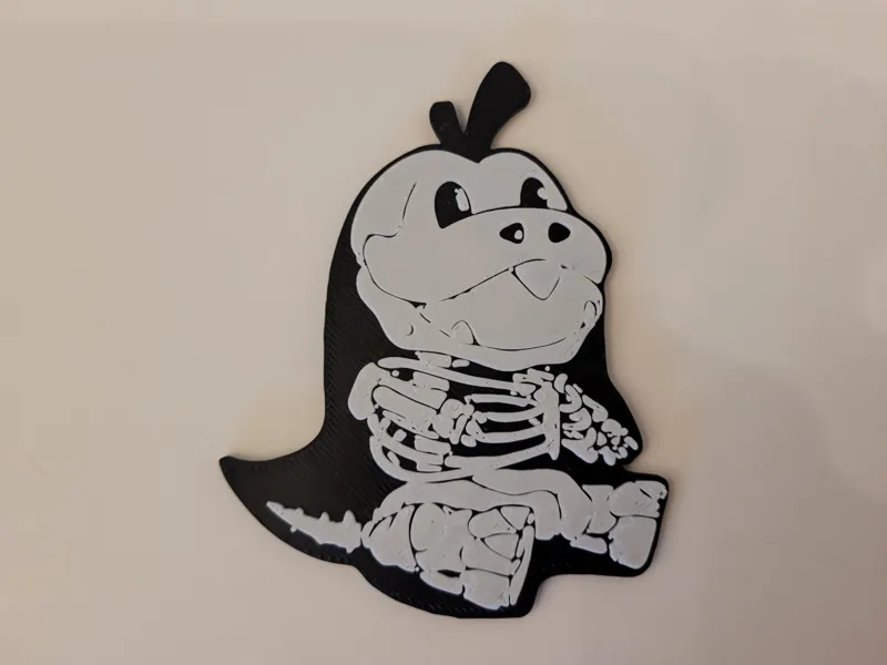 Pokemon Fuecoco Skeleton Halloween Skull Keychain