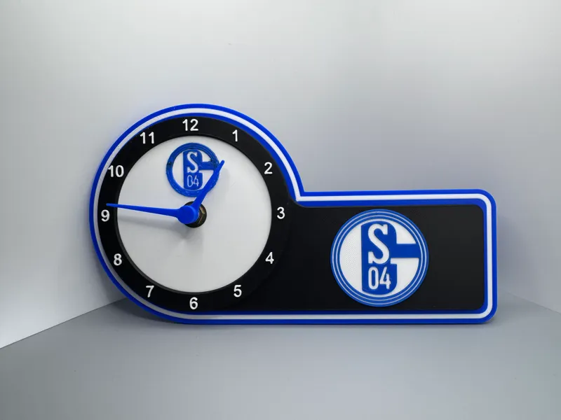 Schalke Tischuhr / Clock Kit 011
