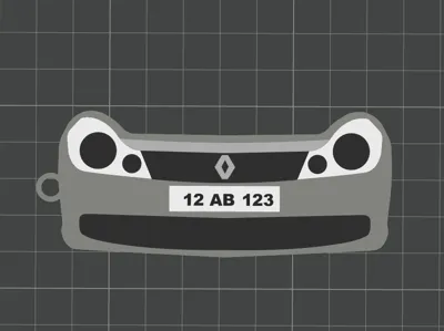 Customizable Renault Symbol keychain 