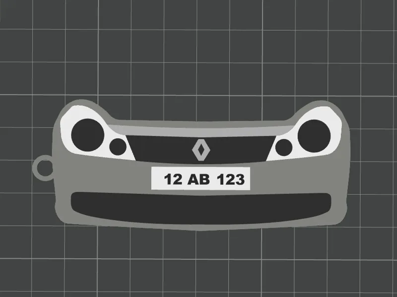 Customizable Renault Symbol keychain 