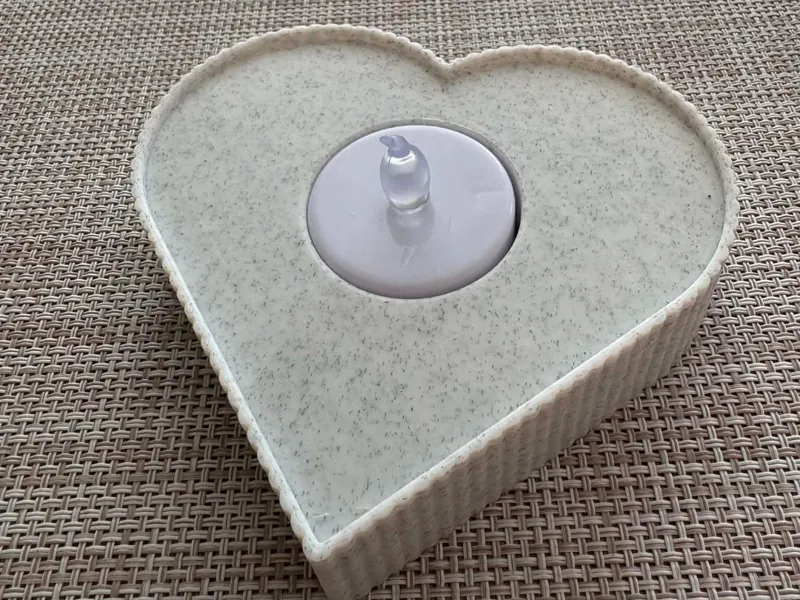 Bougeoir LED en forme de coeur