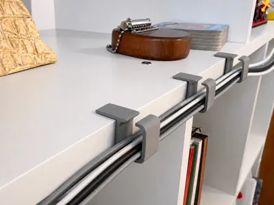 15mm Bookshelf Cable Pass-Through Organizer