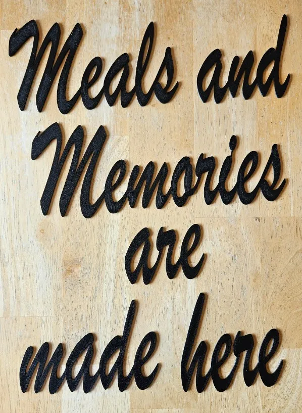 Kitchen wall art (Meals and Memories)