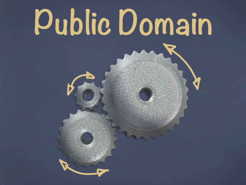 Gears 30, 20, & 10 Tooth. Public domain
