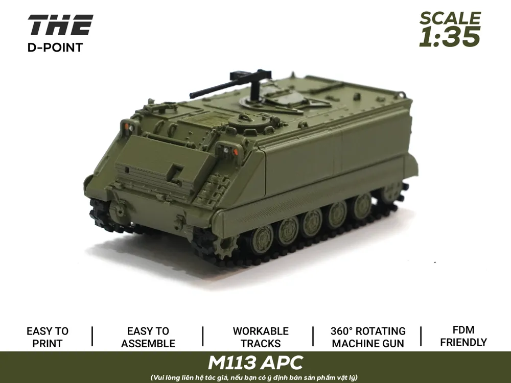 Soporte: M113 APC | 1:35 Scale | WORKABLE TRACKS. Referencia del modelo original.