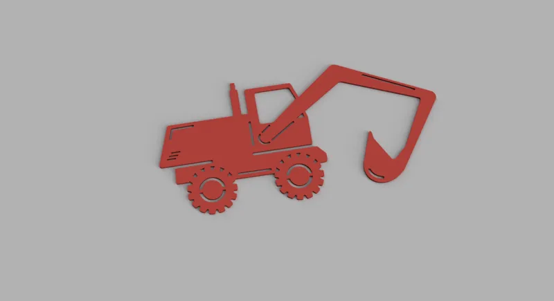 Kids Room Excavator Wall Art