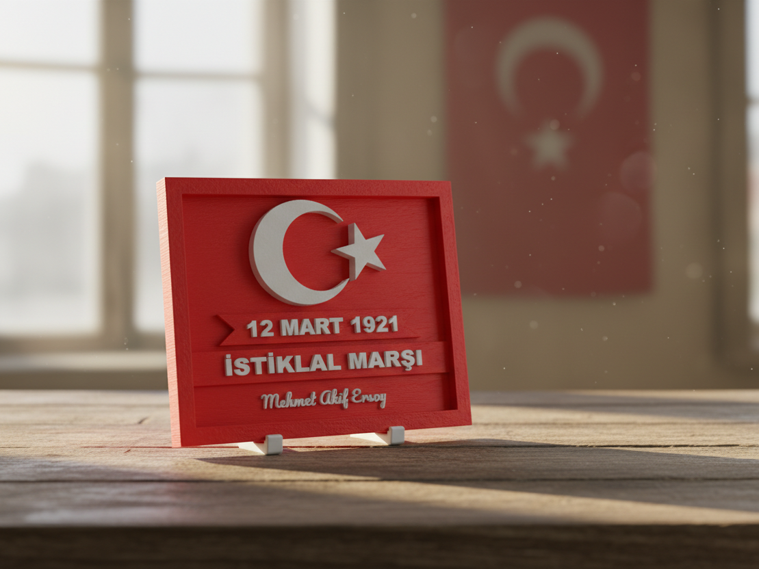 Turkish National Anthem March 12, 1921 – Desk Decoration