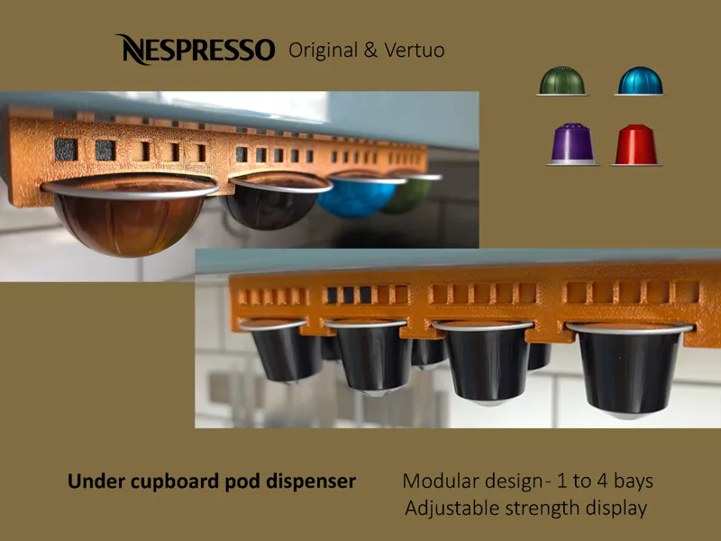 Nespresso cupboard/cabinet coffee pod dispenser