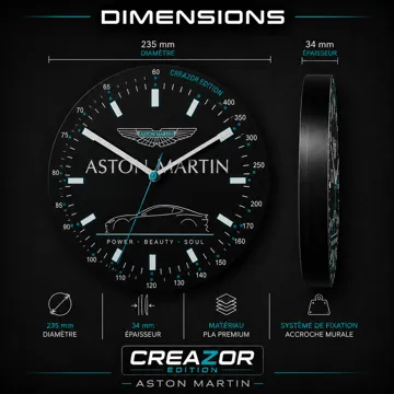 Cuadro decorativo en 3D: Horloge Murale Modulaire – Edition Aston Martin — vista de referencia 4