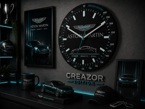 Cuadro decorativo en 3D: Horloge Murale Modulaire – Edition Aston Martin — referencia de MakerWorld