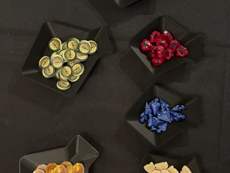 Stackable Board Game Resource Trays