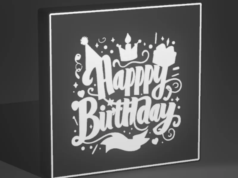 Lightbox Happy Birthday / Lichtbox Geburtstag