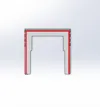 (1) Widen each of the three sides by 2mm, as shown
