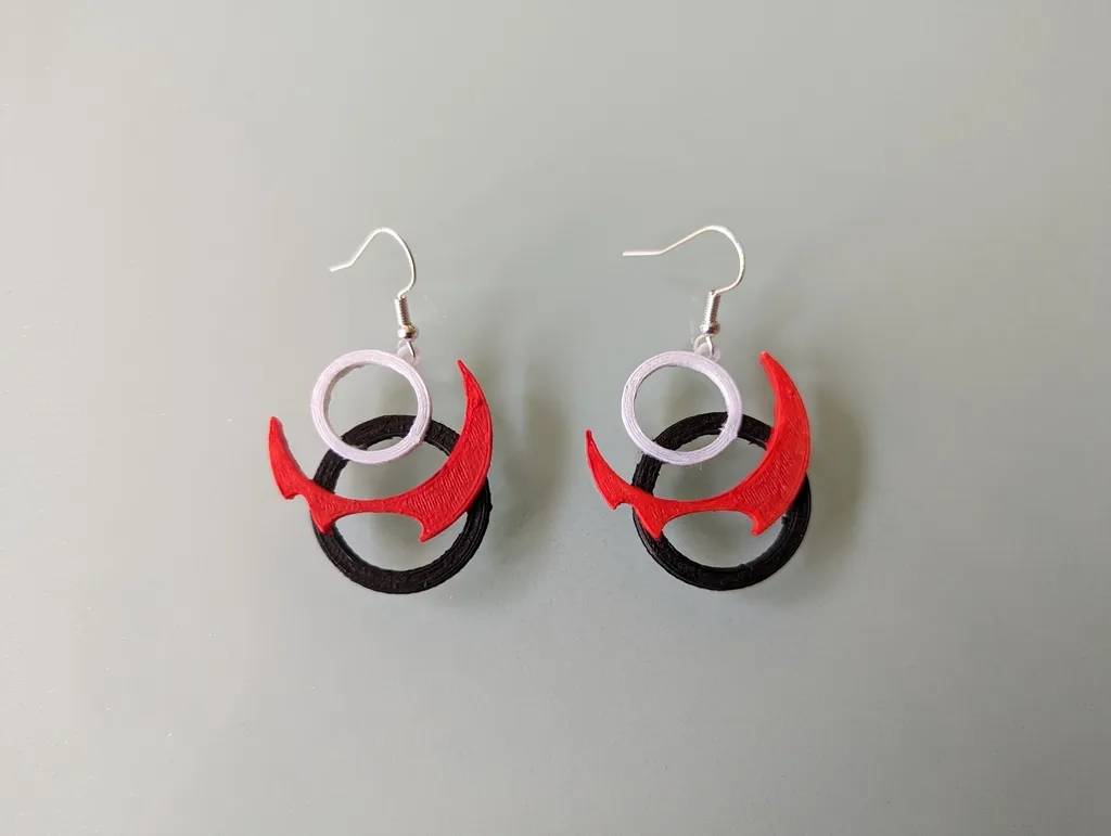 Danganronpa Monokuma Inspired Earrings view 3