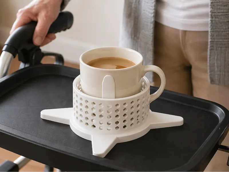 Support de tasse sécurisé pour plateau