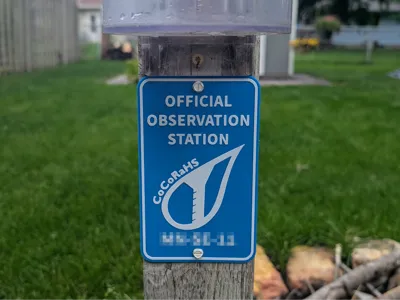 CoCoRaHS Official Observation Station Sign