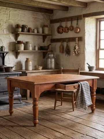 Figura decorativa: Miniature 1850 Kitchen Table — vista de referencia 2