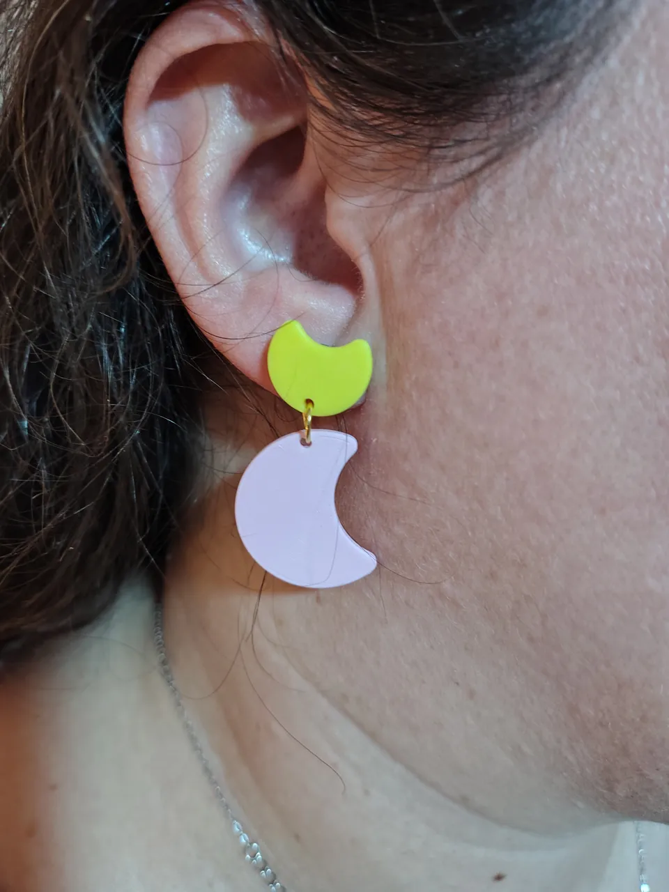 Pendientes semicírculo sencillos view 4