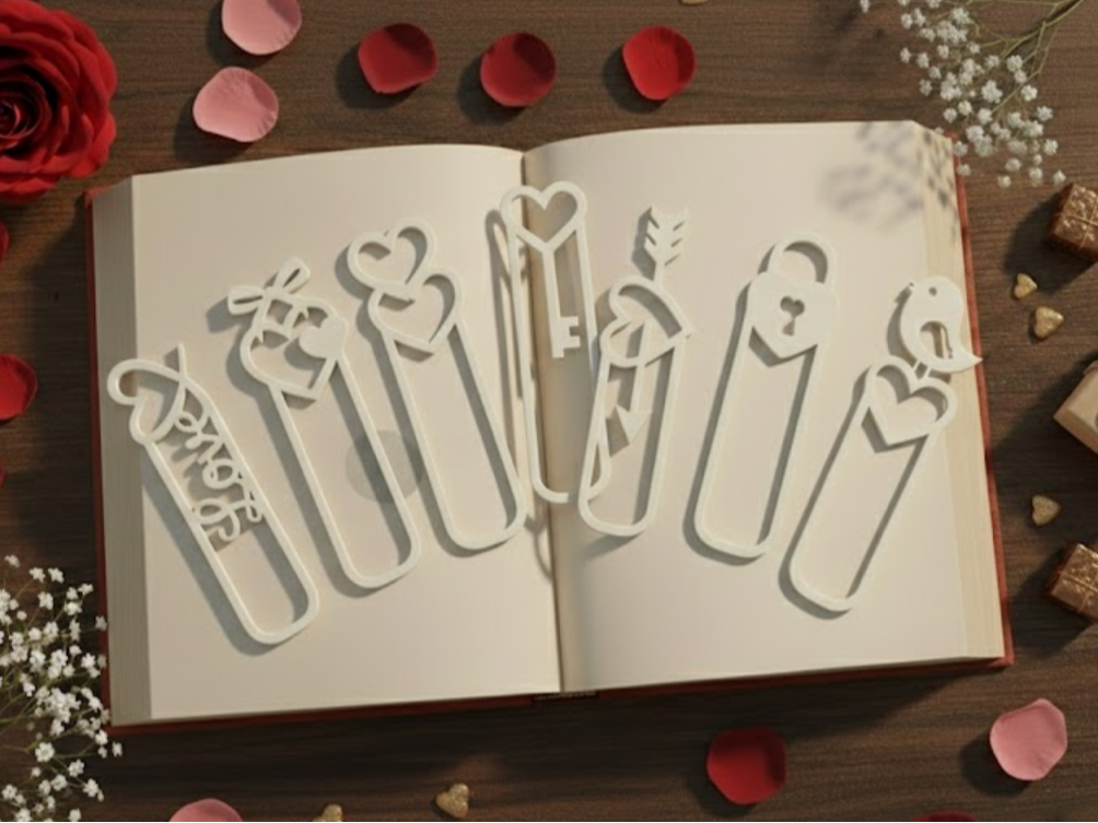 Minimalist Valentine Bookmarks Collection