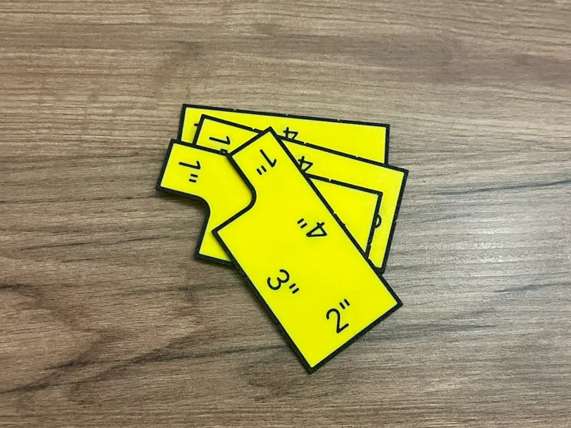 Small Double-Sided Game Measure Tool - (1" ÷ 4")
