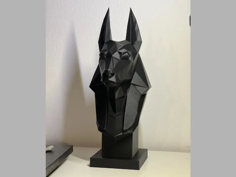 Anubis – Egyptian Guardian | Low Poly Sculpture