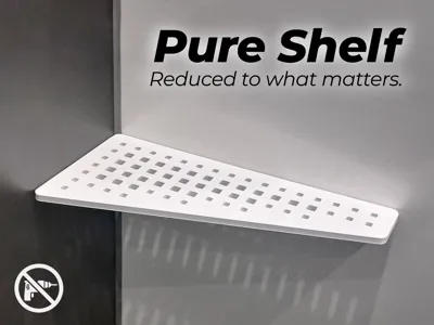 Pure Shelf - a minimalist Corner Shower Shelf