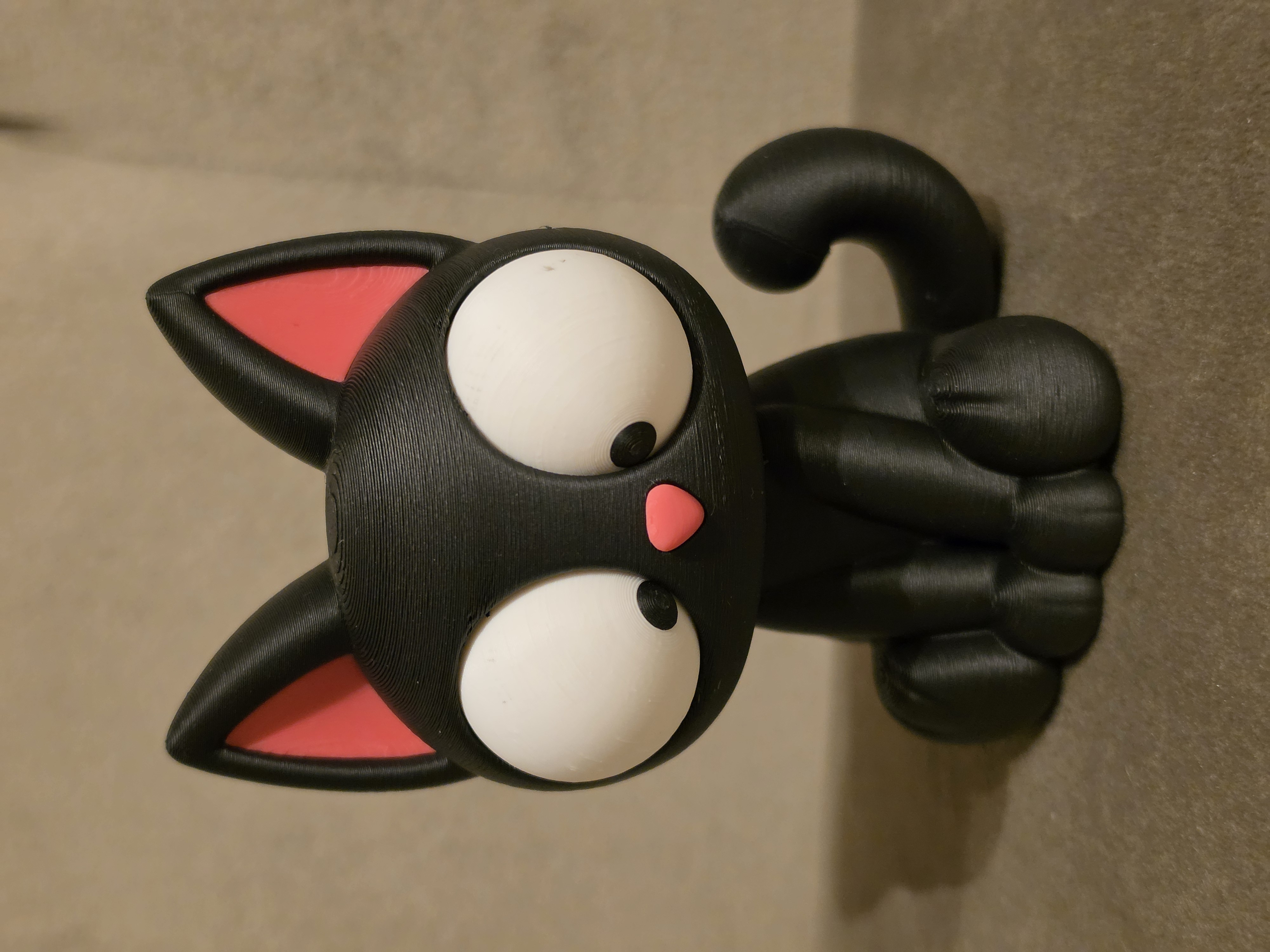 3Dプリント Goofyシリーズ – 黒猫 動く目 AMS不要 - 無料3Dモデル