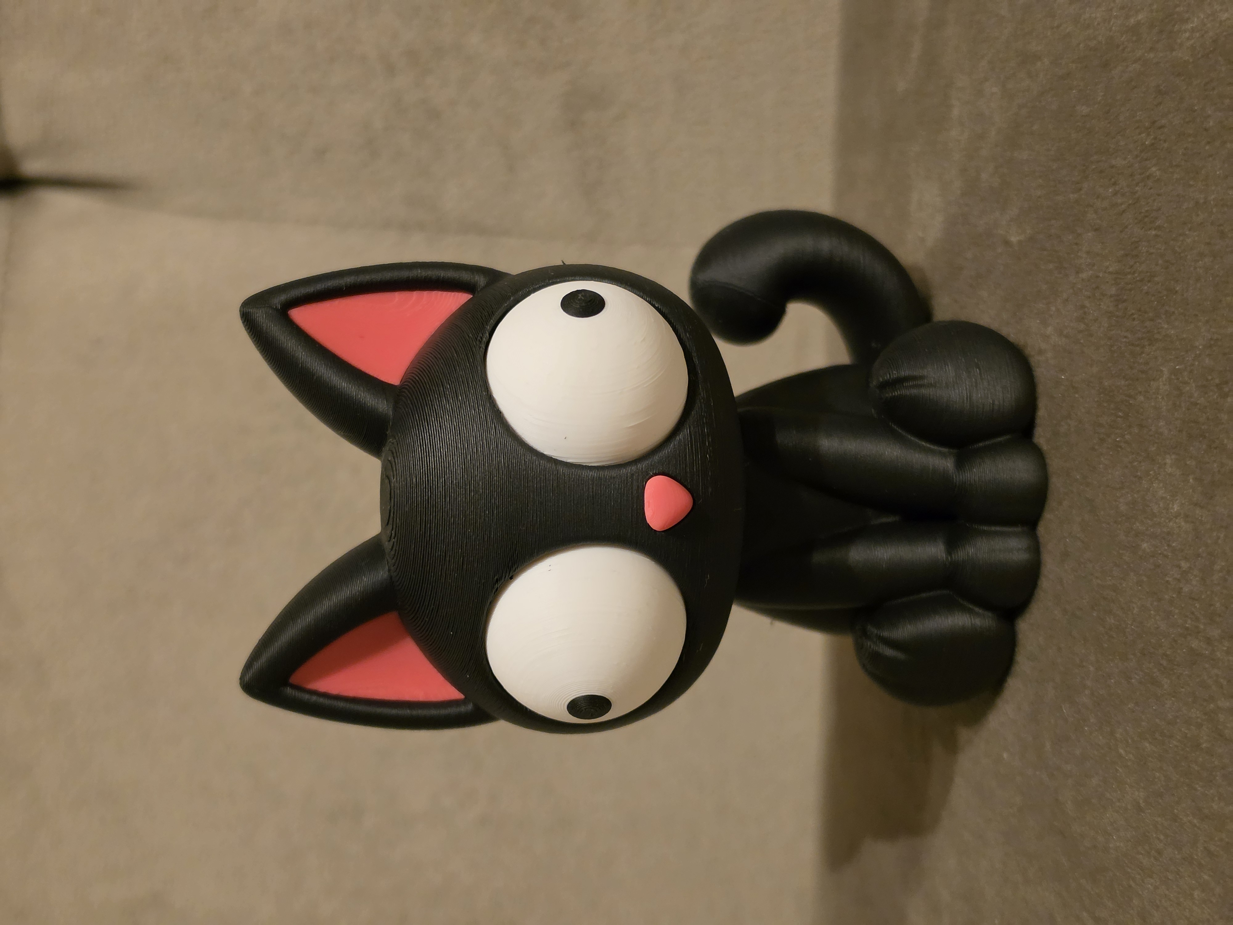 3Dプリント Goofyシリーズ – 黒猫 動く目 AMS不要 - 無料3Dモデル