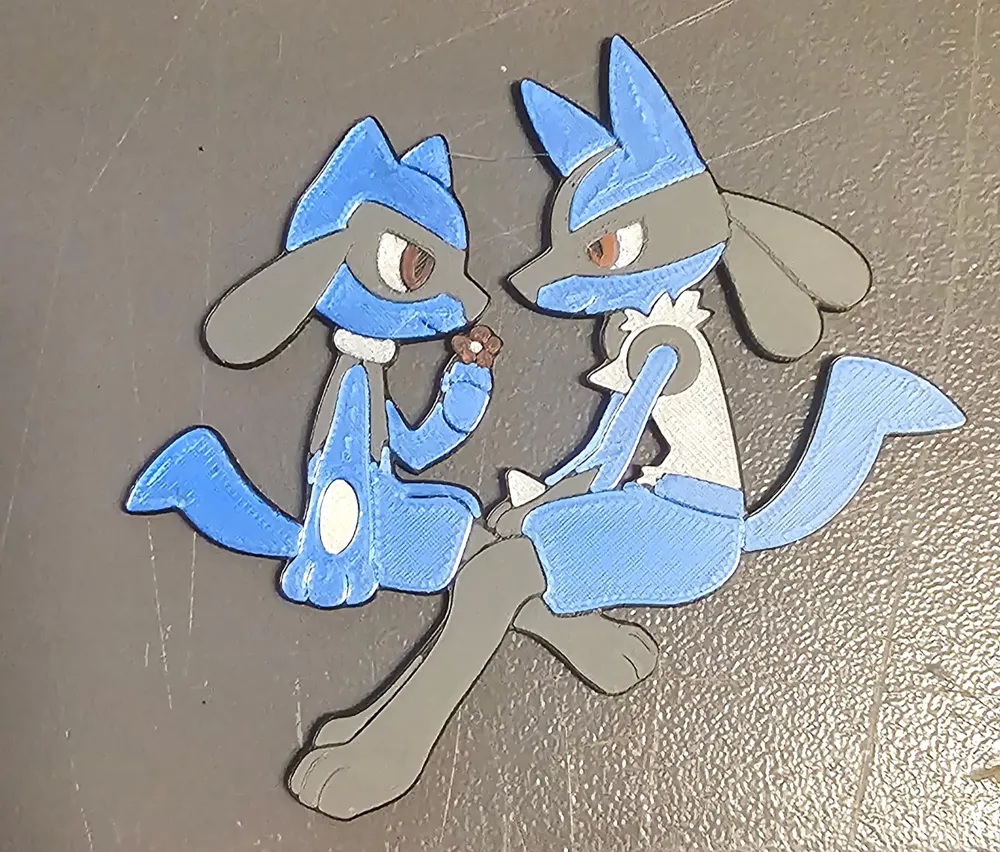 Lucario Rilou Lucario and Riolu by Nachty MakerWorld: Download Free 3D Models
