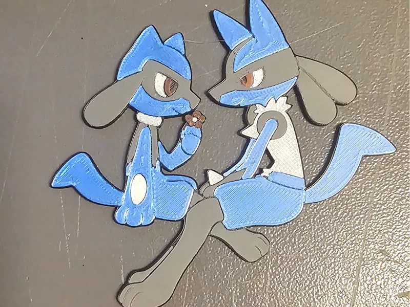 Lucario and Riolu