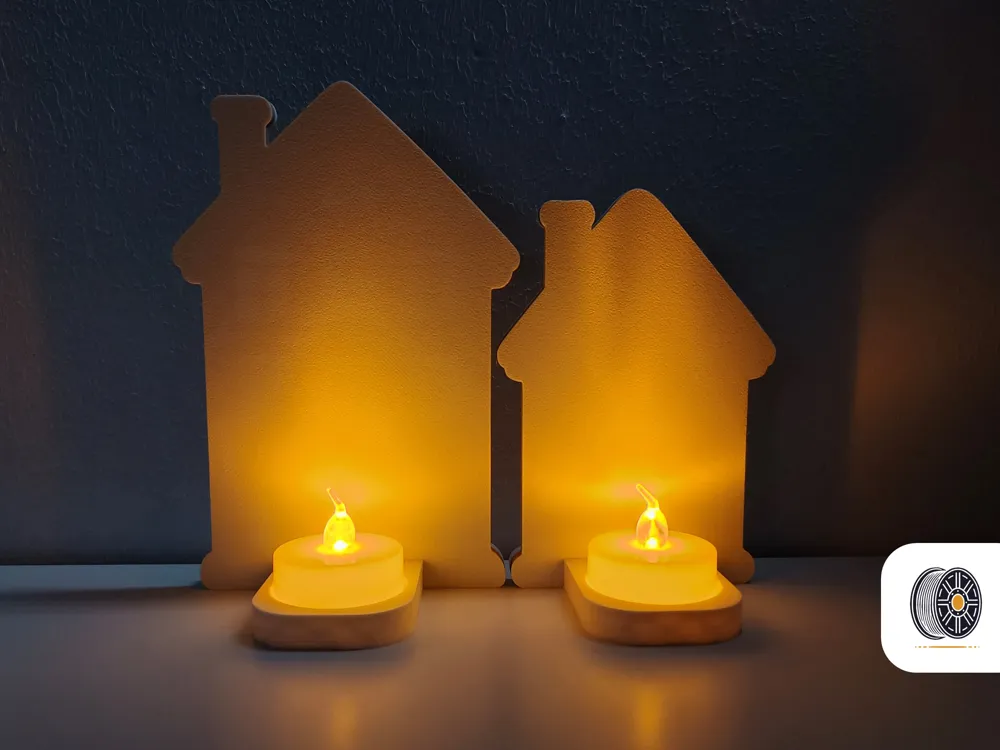 Gingerbread Christmas Village Tea Light Holders by Mike.stl MakerWorld