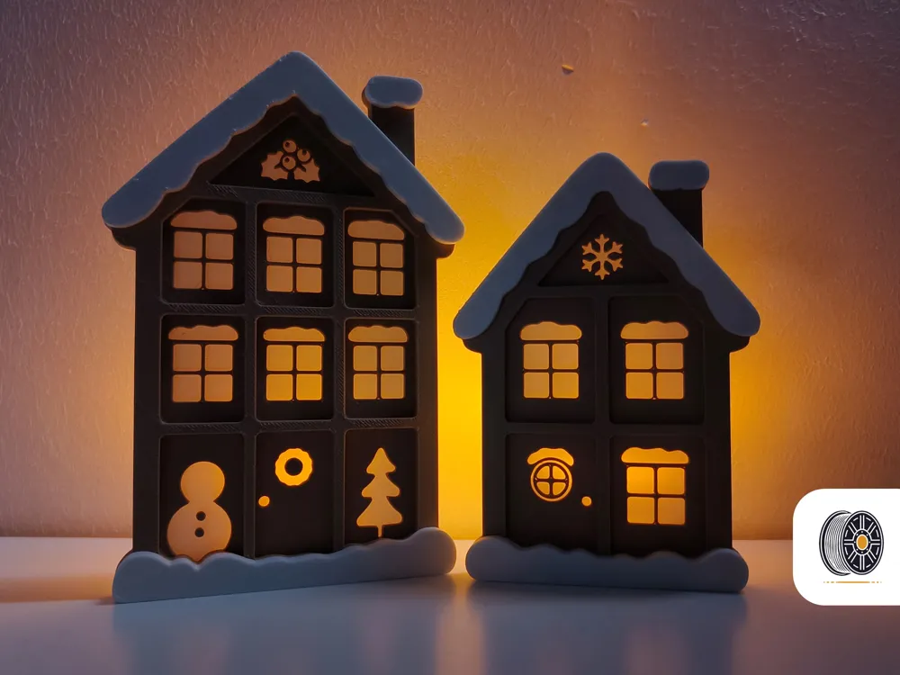 Gingerbread Christmas Village Tea Light Holders by Mike.stl MakerWorld