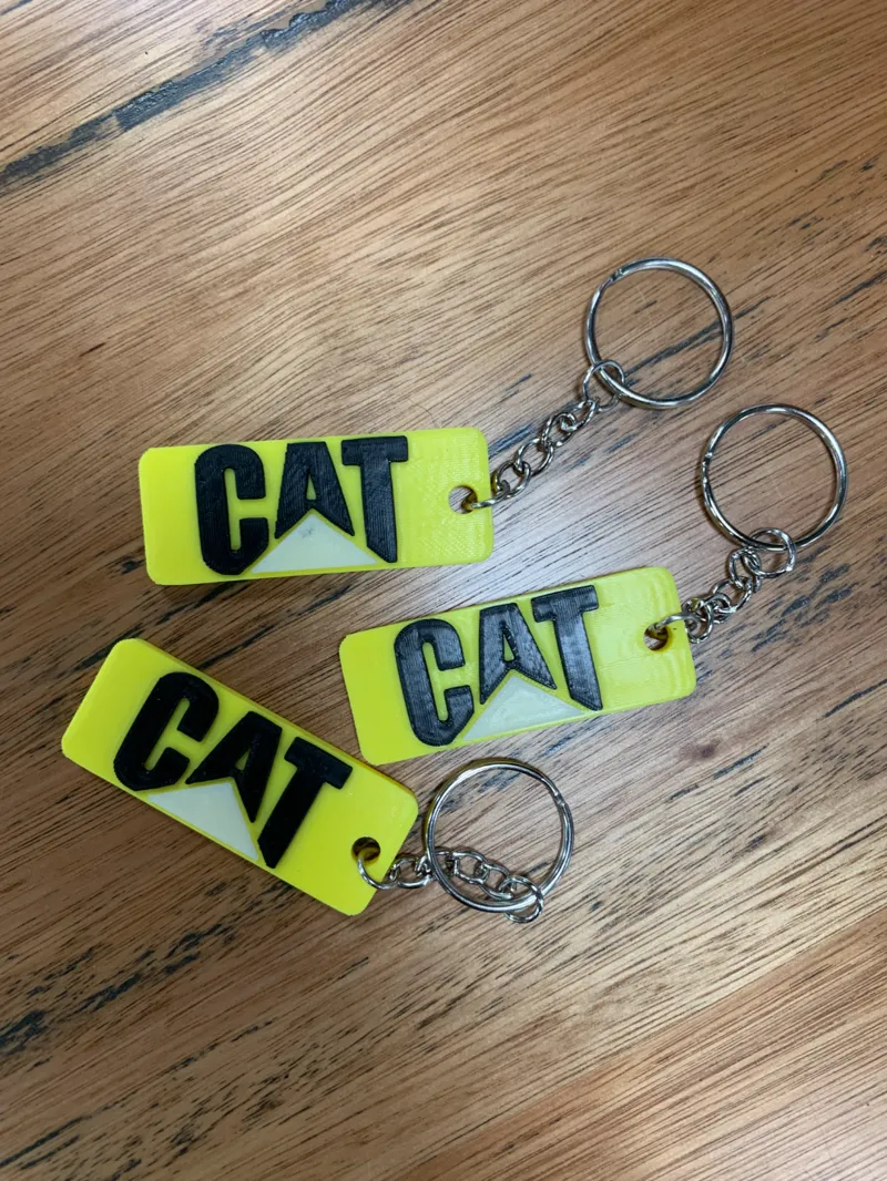 cat logo keychain